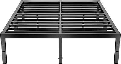 FUIOBYVV Queen Bed Frame, 14 Inch Heavy Duty Metal Platform Bed Frame Queen Size Support Up to 3500 lbs, No Box Spring Needed/No Shaking/Steel Slat Support/Noise Free/Easy Assembly