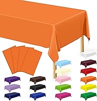 Vista 129 de QZYL 4 manteles de picnic con fundas de banco, manteles de plástico negro, 54 x 108 pulgadas, fundas rectangulares desechables impermeables