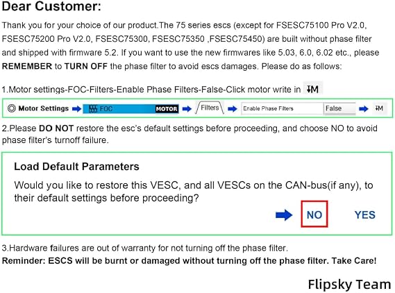 FLIPSKY 75100 FOC 75V 100A Single ESC with Aluminum PCB Based on VESC for Electric Skateboard/Scooter/Ebike Speed Controller