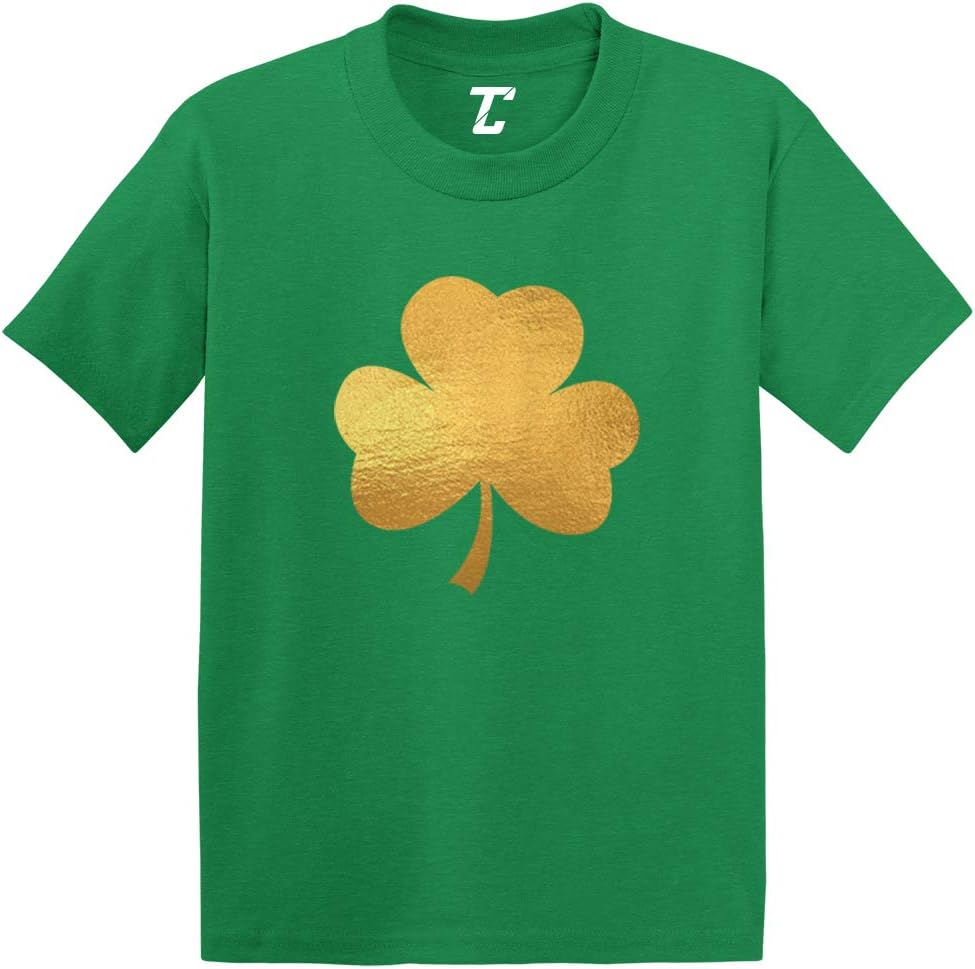Gold Foil Shamrock - Irish Ireland Infant/Toddler Cotton Jersey T-shirt