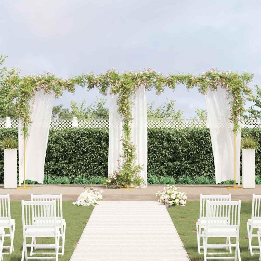 Hochzeitsbogen Gold Stahlbogen 657 x 35 x 300 cm, Rosenbogen Rankgitter Pergola Stil für Hochzeit Gartenparty als Dekoration und Sichtschutz