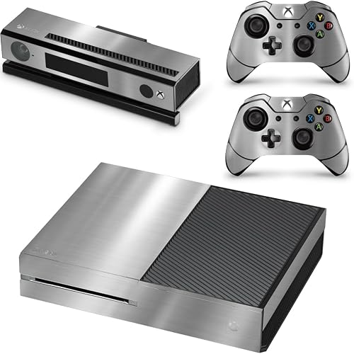 SkinNit Decal Sticker Skin For Xbox One: Chrome Silver (Textured)