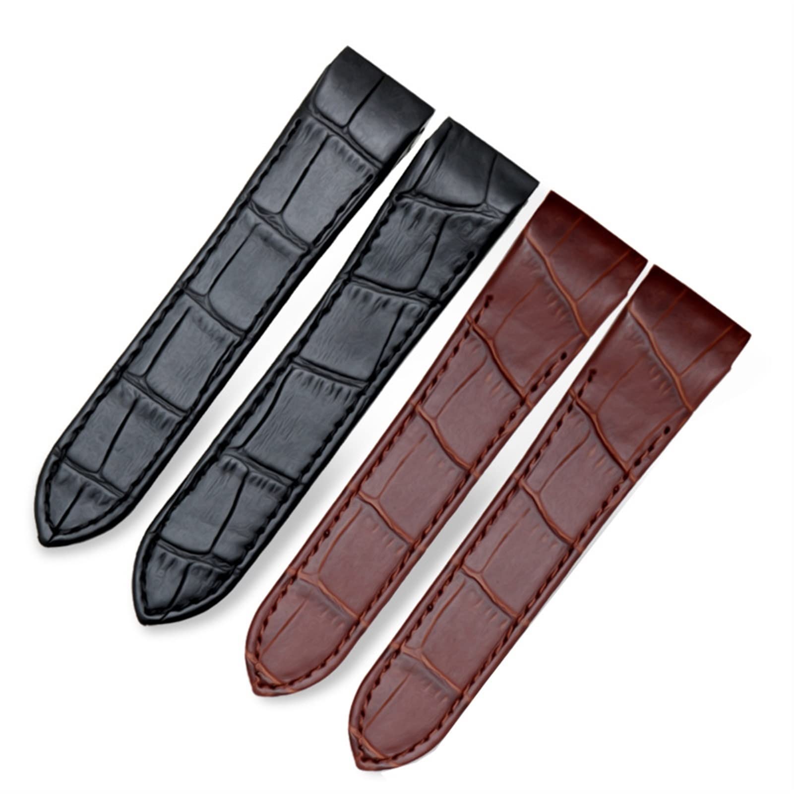 Bracelet de montre en cuir véritable pour cartier Santos Santos 100 hommes et femmes bracelet en cuir 20 mm 23 mm (couleur : noir-argent, taille : 23 mm)