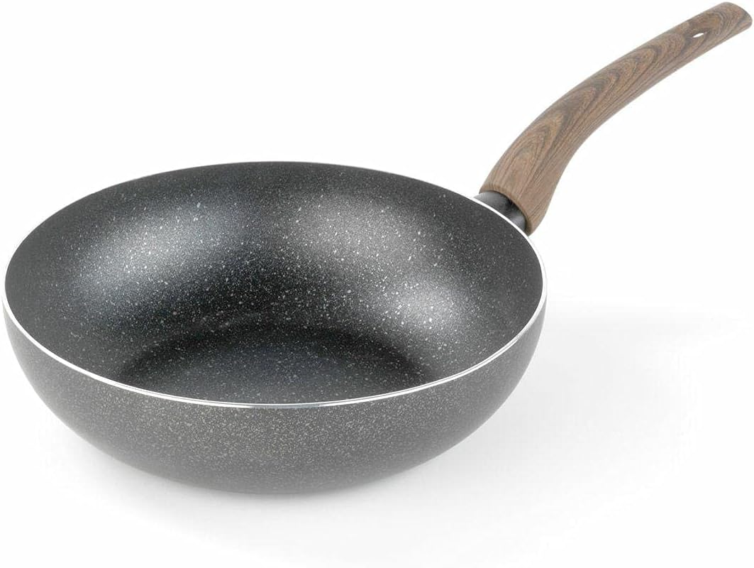 Mopita Flat Bottom Aluminum Non Stick Stir Fry/Wok Pan, 28