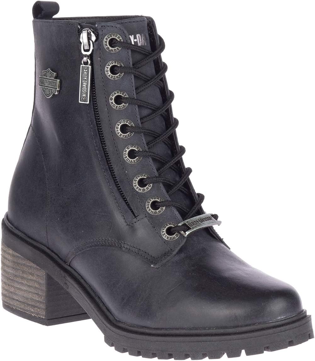 Harley-Davidson Women's Annetta 5-Inch Steel Blue Motorcycle Boots, D84572