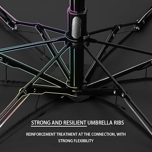 Miniatura 7 de Parasol para cochecito universal con clip, ángulo de dirección ajustable, marco de paraguas reforzado, compacto y ligero, adecuado para todo tipo de