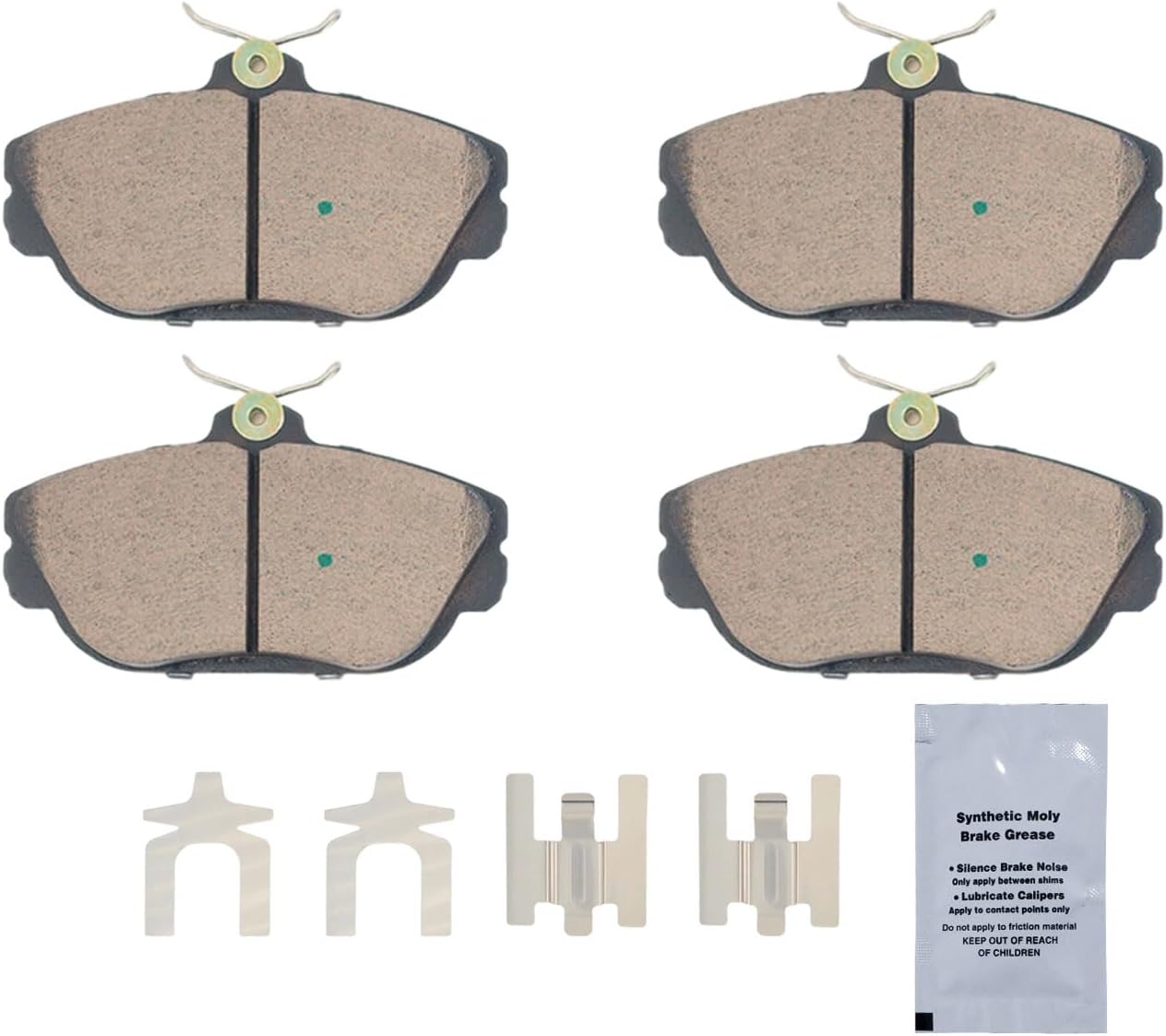 HUSCH D601 Front Ceramic Brake Pads Kit Fit For Ford Taurus 1994-2002, For Windstar 1993-1998, For Lincoln Continental 1994-2000, For Mercury Sable 1994-1995