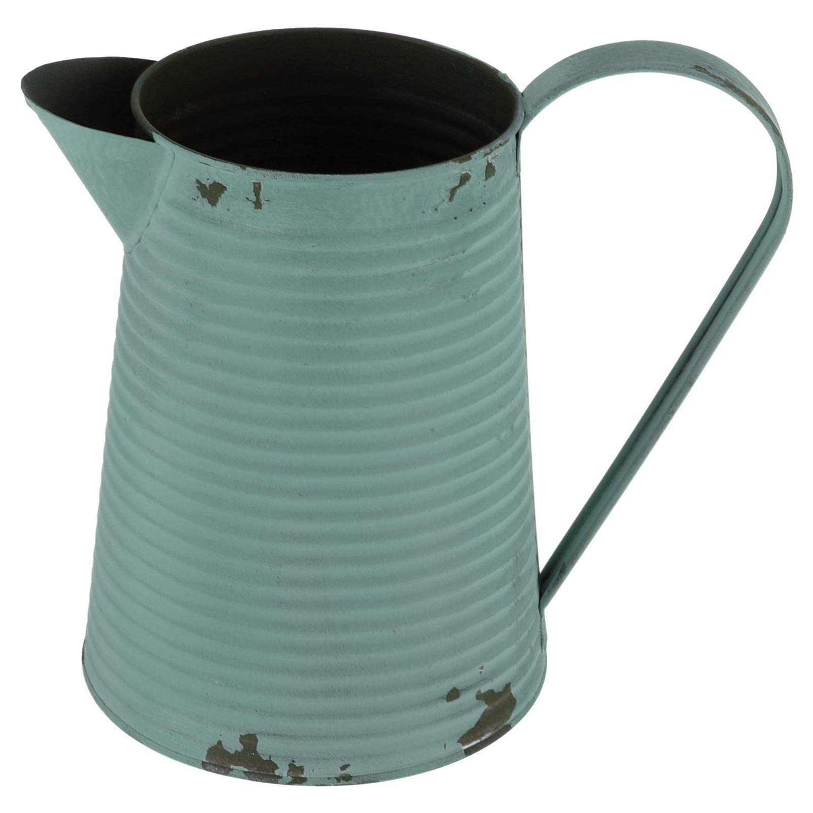 CIYODO Metal Pitcher Flower Pot Vintage Vase Iron Flower Container Home Decor Vase Random Color