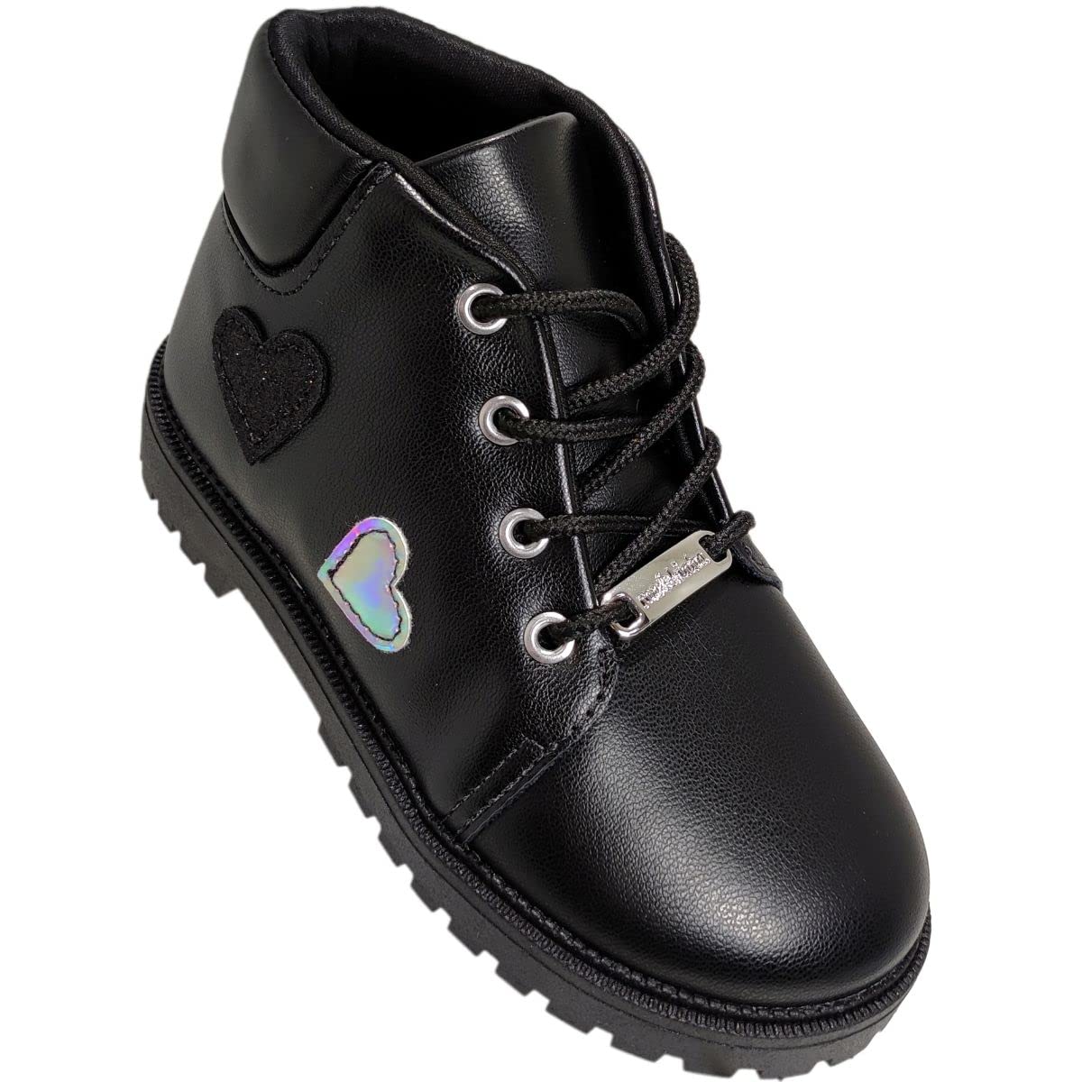 Bota Coturno Infantil Menina Tratorado Corações Molekinha 2126.521 em promoção! Veja a oferta e mais achadinhos de Botas 4 Hoje é o melhor dia para comprar Bota Coturno Infantil Menina Tratorado Corações Molekinha 2126.521 com aquele preço maroto! Promoção! Aproveite a oferta! 4