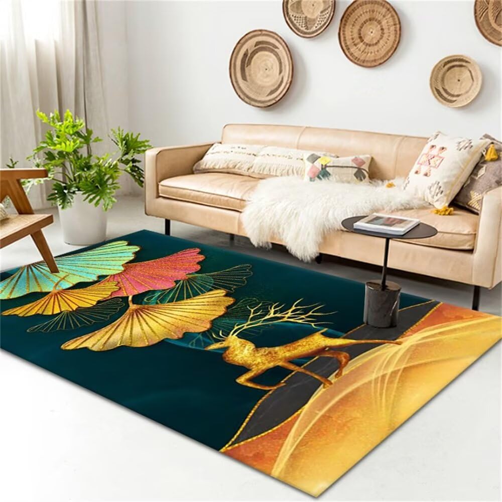 Alfombra de pasillo antideslizante verde 60x90cm con base de goma protectora para el suelo