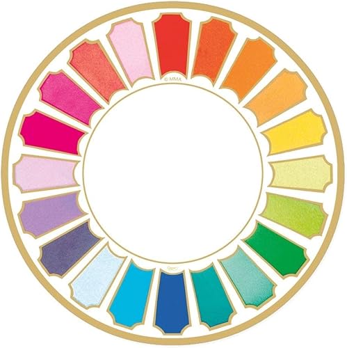 Caspari Platos de cena de papel disponibles de la rueda del color, 8 por paquete