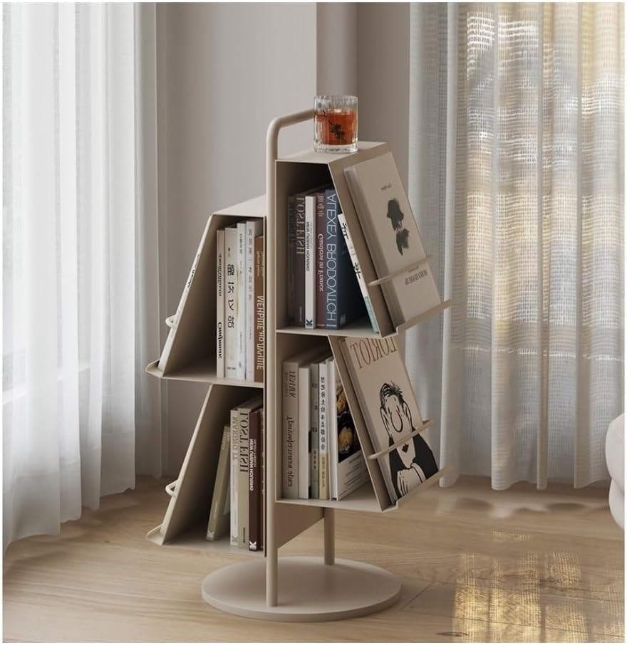 Magazine Rack, Floor - to - Ceiling Home Reading Magazine Rack & Newspaper Display Stand Brochure Display Stand(White)