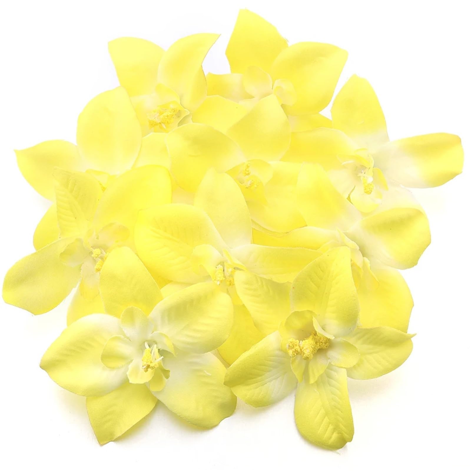 Wtaxbh Color 9 Iron On Patches 20Pcs/Lot Artificial Flowers Head Colorful Fabric Orchid For Diy Wedding Party Craft Home Decoration Accessories(Color 9)