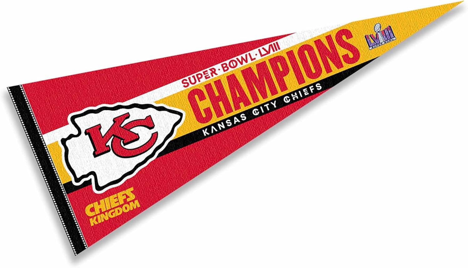 Chiefs Super Bowl 2024 Champions Full Size Large Pennant