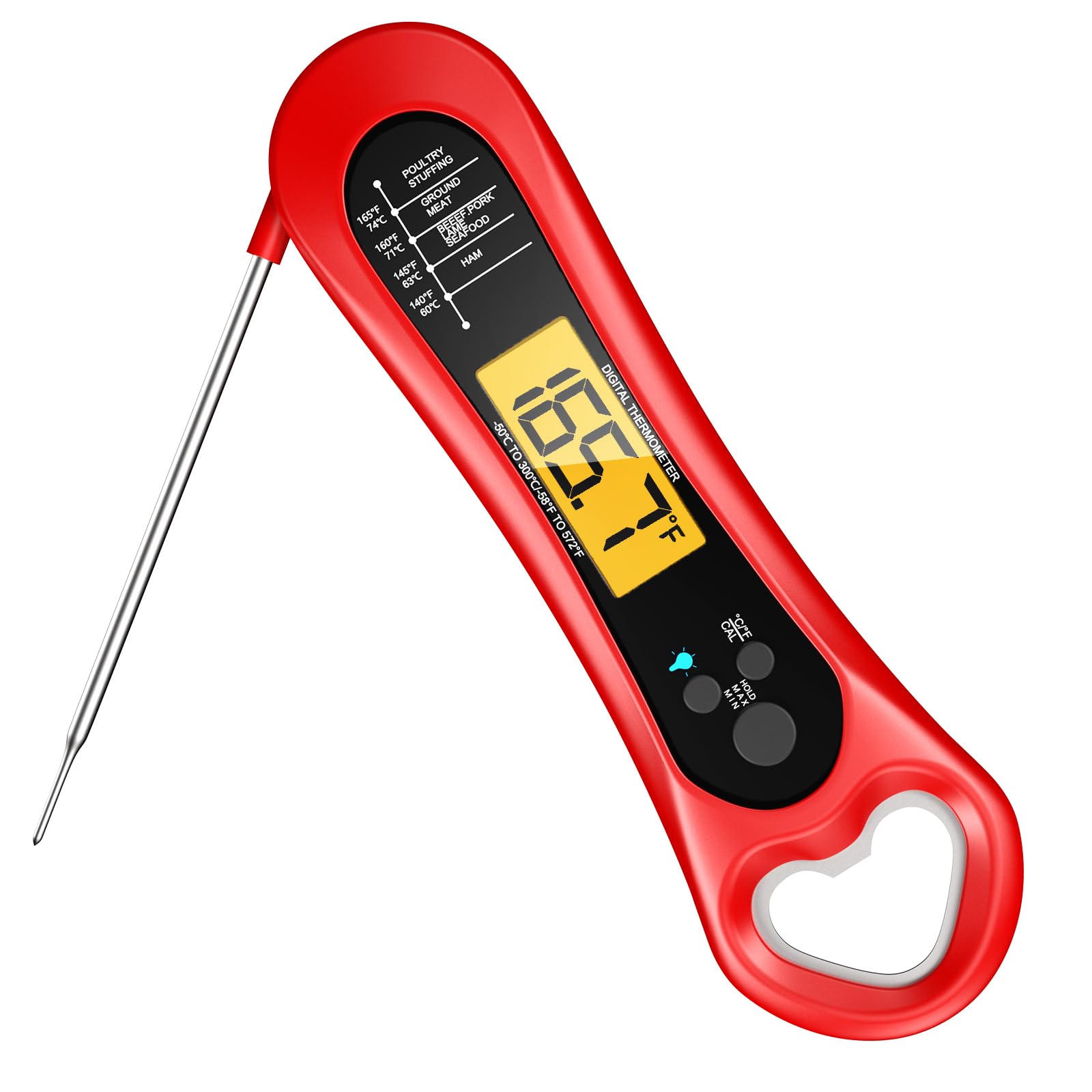 Thermomètre pour barbecue et dinde, l'accessoire de cuisine rétroéclairé - 8