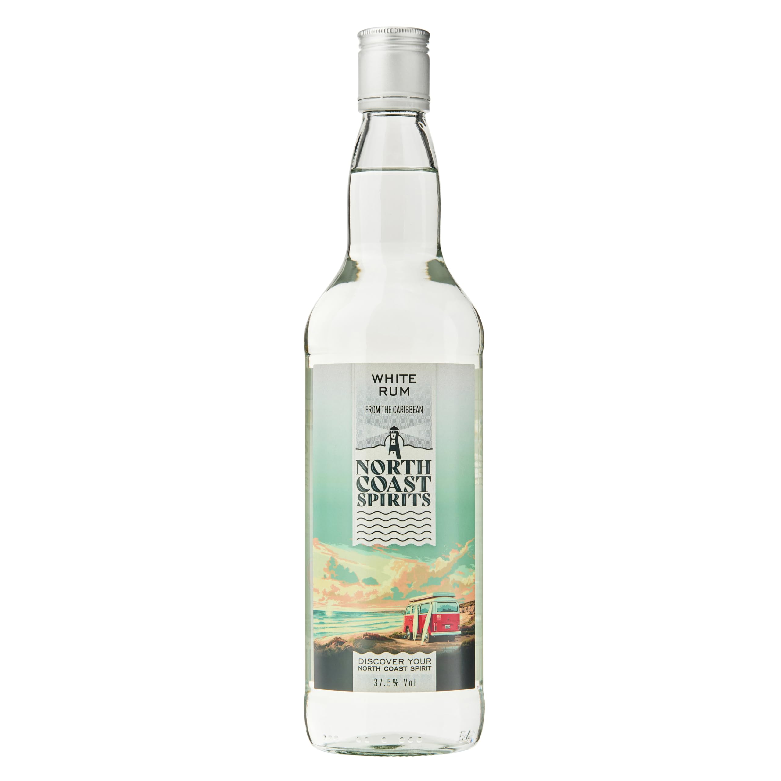 North Coast Spirits White Rum, Premium Caribbean Rum Spirit Bottled in UK, Cocktail Ingredient for Shots & Rum Punches, Artisan Liquor for Mojitos & Pina Colada Cocktails, 37.5% Alcohol Drink, 70cl