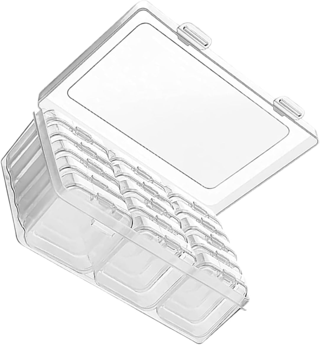 Transparent Jewelry Organizer Box with Multi-grid Dividers Portable Plastic Storage Container for Beads Jewelry and Crafts Travel and Home Use
