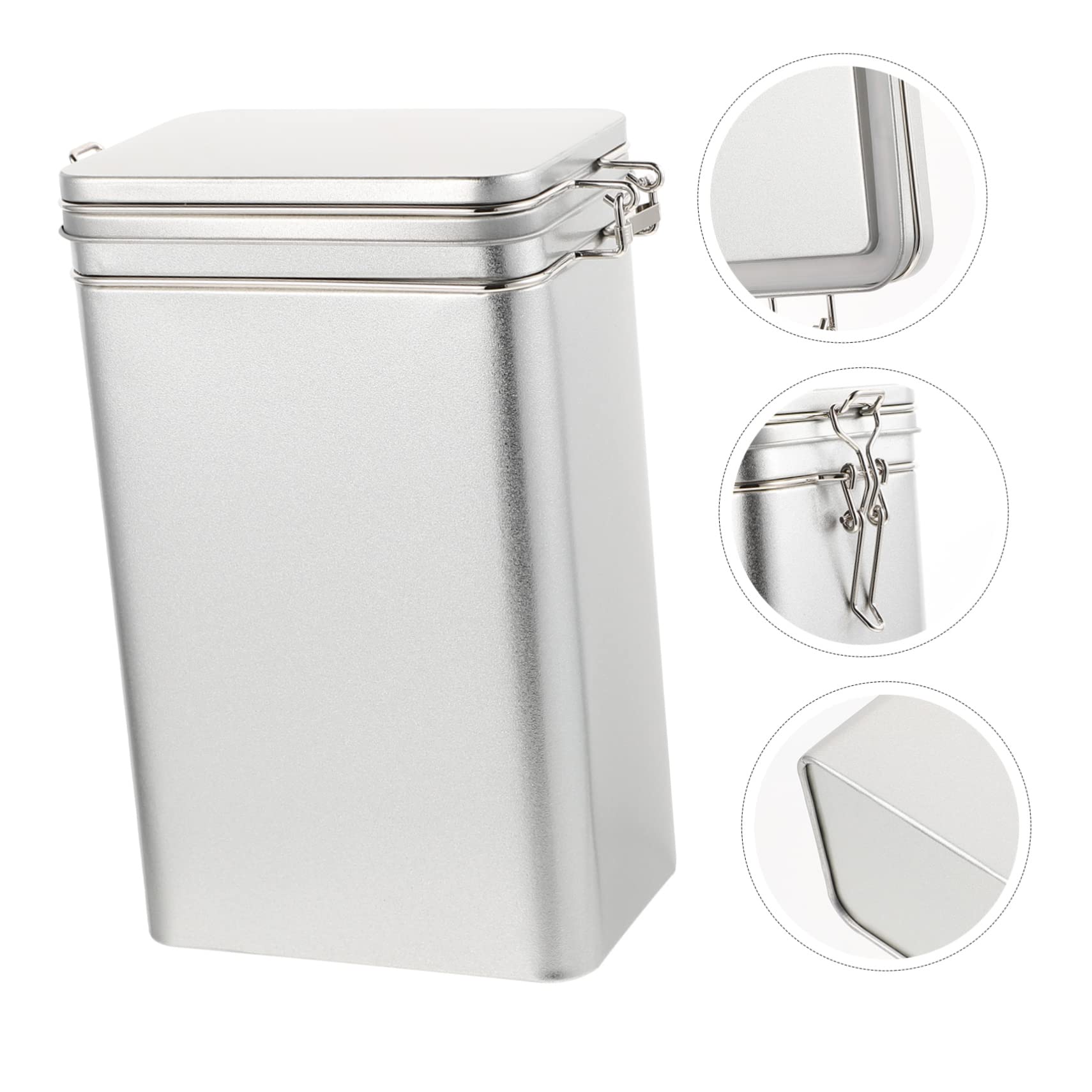 MAGICLULU 2 Stck Vorratsdose Luftdicht mit Großer Kapazität Quadratischer Kaffeebehälter für Bohnen und Tee Robustes Aufbewahrungsglas für Zuhause und Outdoor Platzsparend und Vielseitig