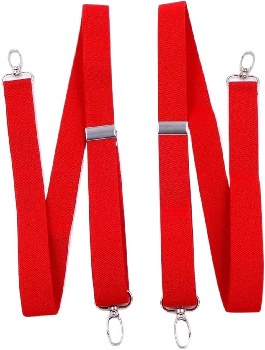 4 Clip Elastic Waistband Straps for Men and Women Suspenders Clip Performance Suspenders(D)