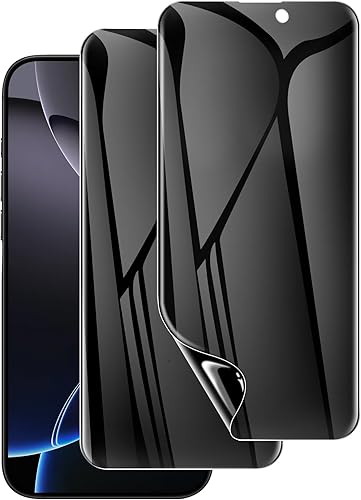Miniatura 15 de LYWHL Paquete de 2 protectores de pantalla de privacidad para iPhone 15 / iPhone 15 Pro [como la sensibilidad táctil original], película privada