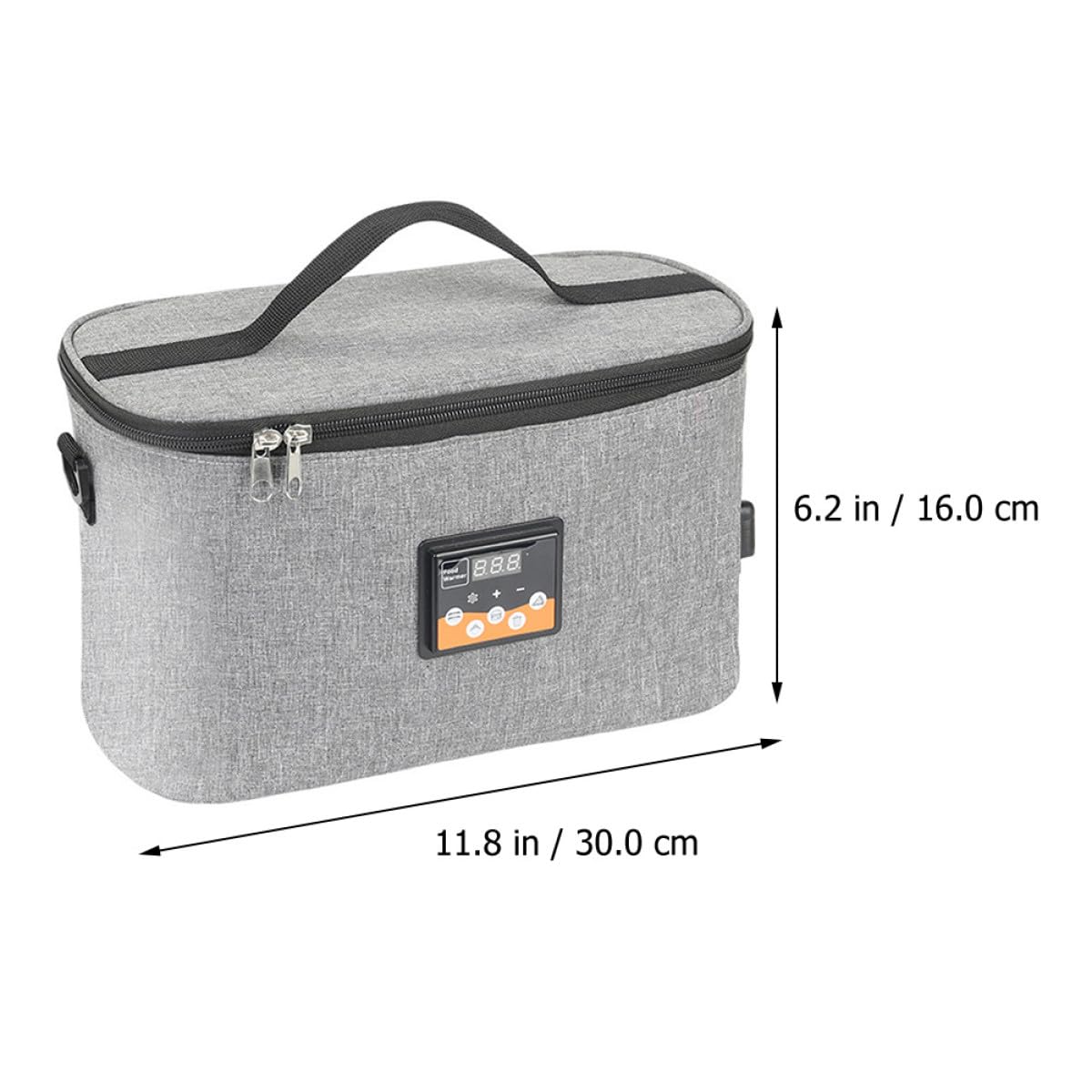 Tragbare Wärmetasche für Babyflaschen und Speisen im Auto 8l Oxford Stoff mit Flüssigkristallthermostat und 12v 30w Stromversorgung für Camping und Unterwegs
