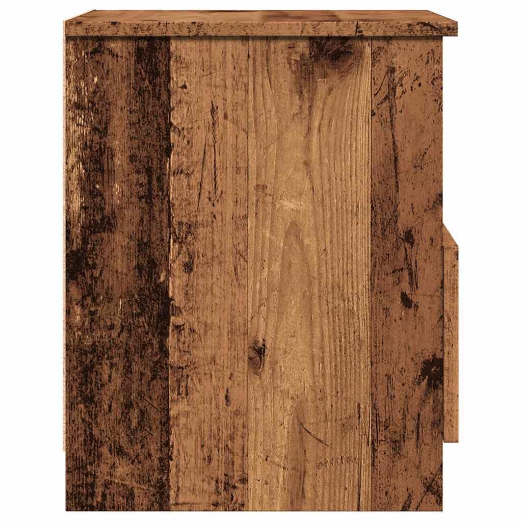 Eleganter Nachttisch mit Schublade und Fach aus langlebigem Holzwerkstoff, feuchtigkeitsbeständig und stabil für Wohnzimmer und Schlafzimmer