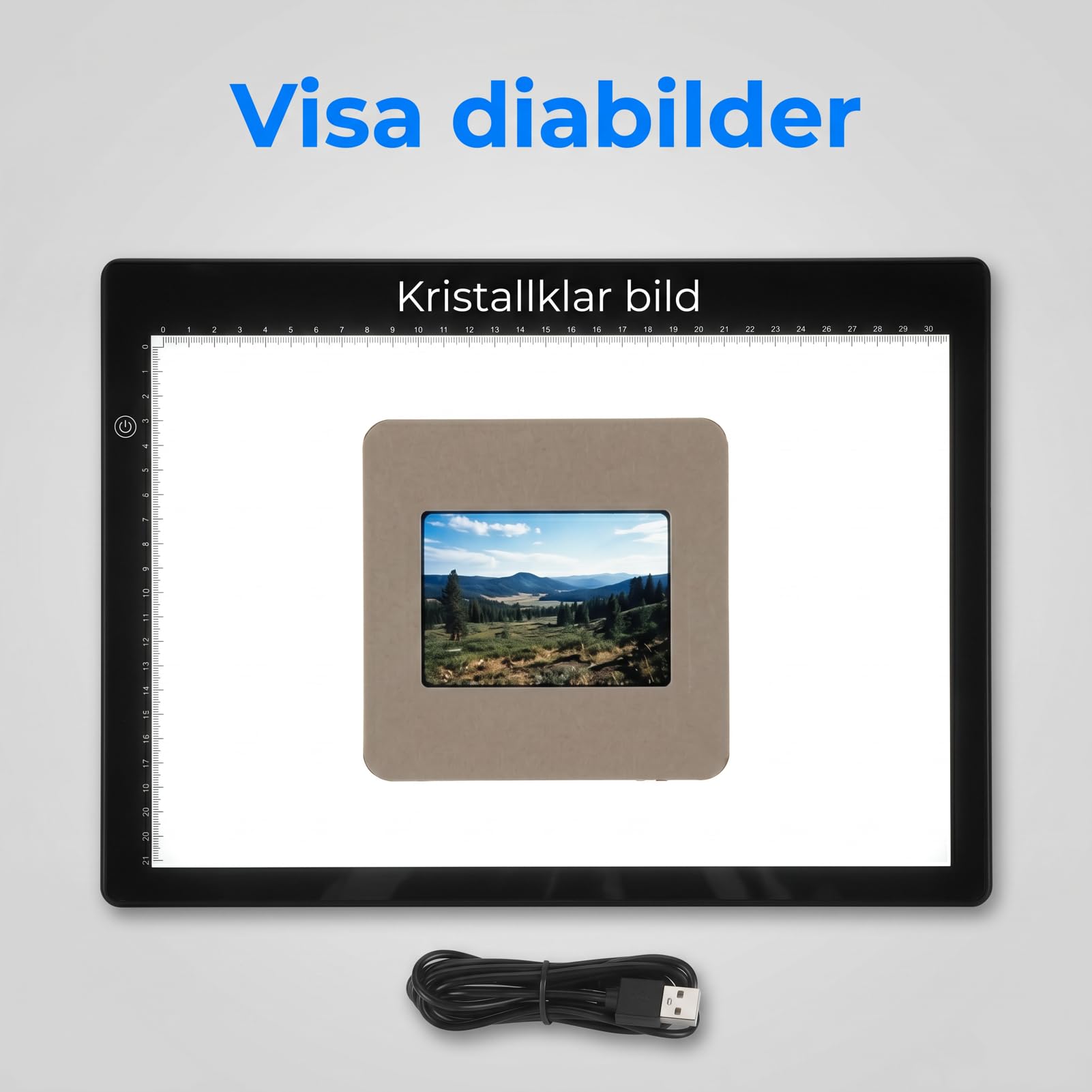 Visore per Diapositive E Pellicole Negative, Scatola Luminosa, 3 Livelli di Luminosità con Supporto App e Conversione Digitale per la Visualizzazione di Diapositive Negativi
