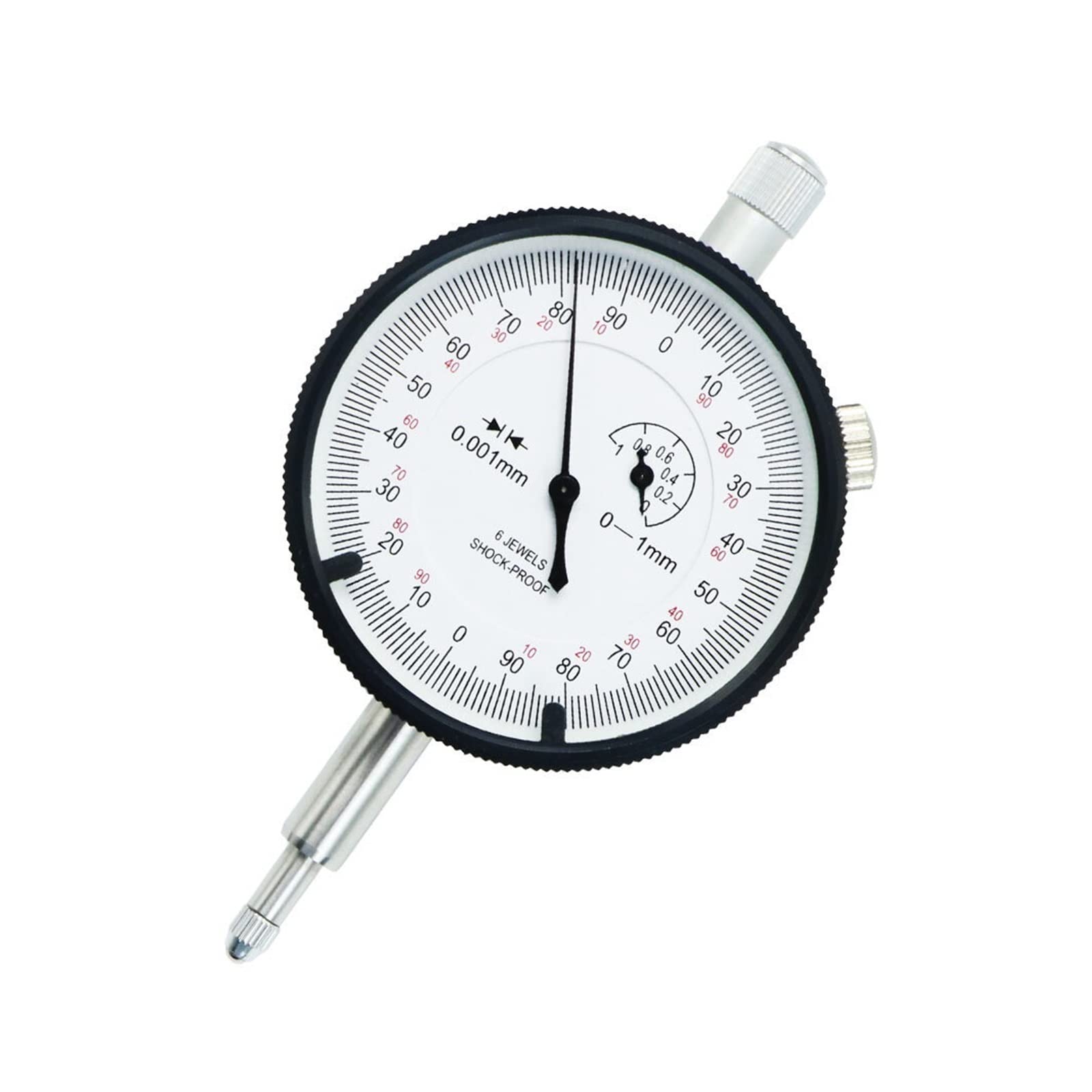 Indicador de carátula de 0-1 mm Indicador de carátula de 0,001 mm Herramientas de medición métricas Herramienta de indicador de calibre