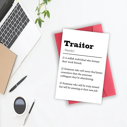 Miniatura 3 de YiKaLus Tarjeta de definición de despedida traviesa para él y ella, divertidos regalos de despedida para compañeros de trabajo, divertidas tarjetas