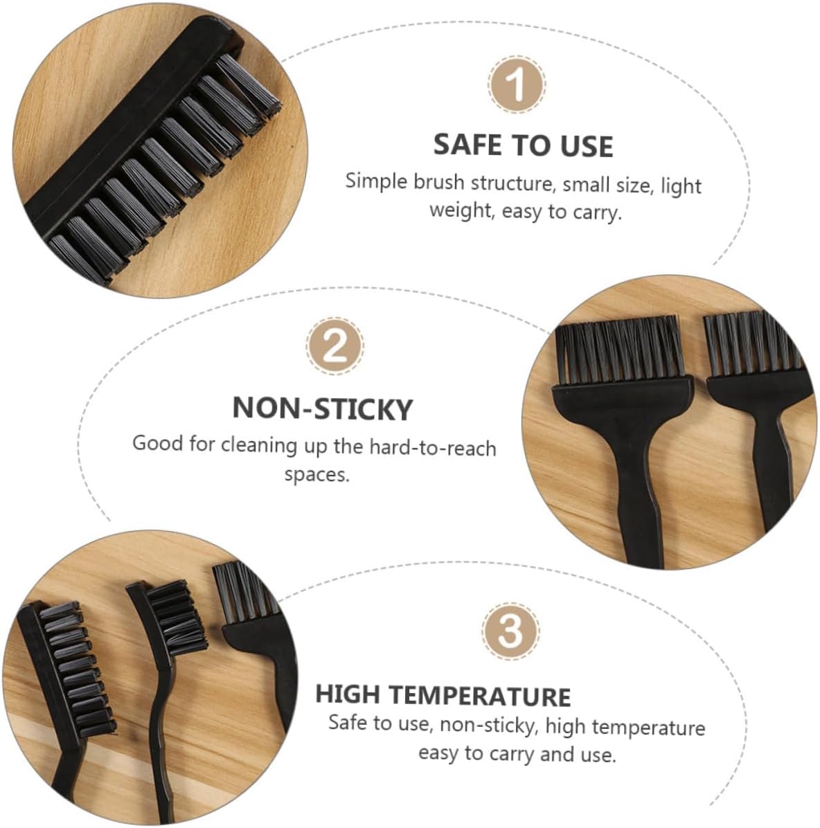 11pcs Complete Static Brush Kit for Computer Keyboard Motherboard CPU Cleaning Pa Materials Non-deformable