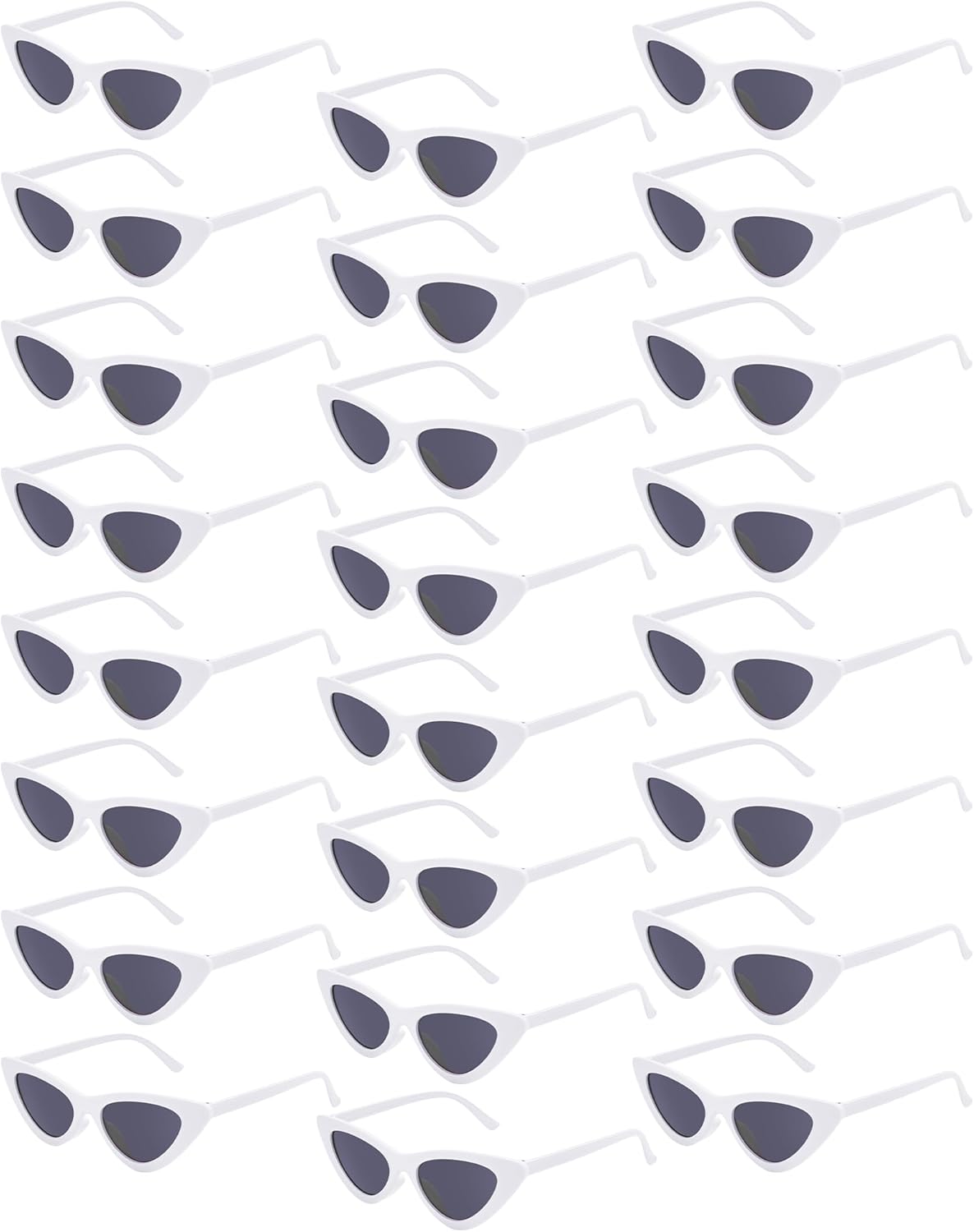 Kanayu 24 Pairs Retro Cat Eye Sunglasses for Women bulk Vintage Trendy Goggles Party Plastic Frame Sunglasses for men