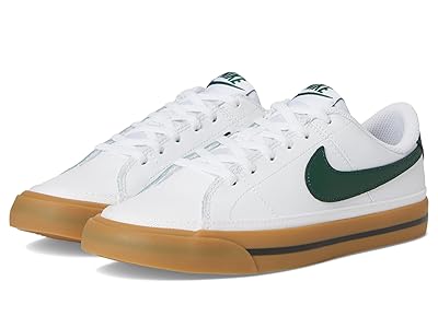 Nike Kids Court Legacy (Big Kid) Boys Shoes White/Fir/Gum Light Brown/Anthracite : 3.5 Big Kid M, Leather