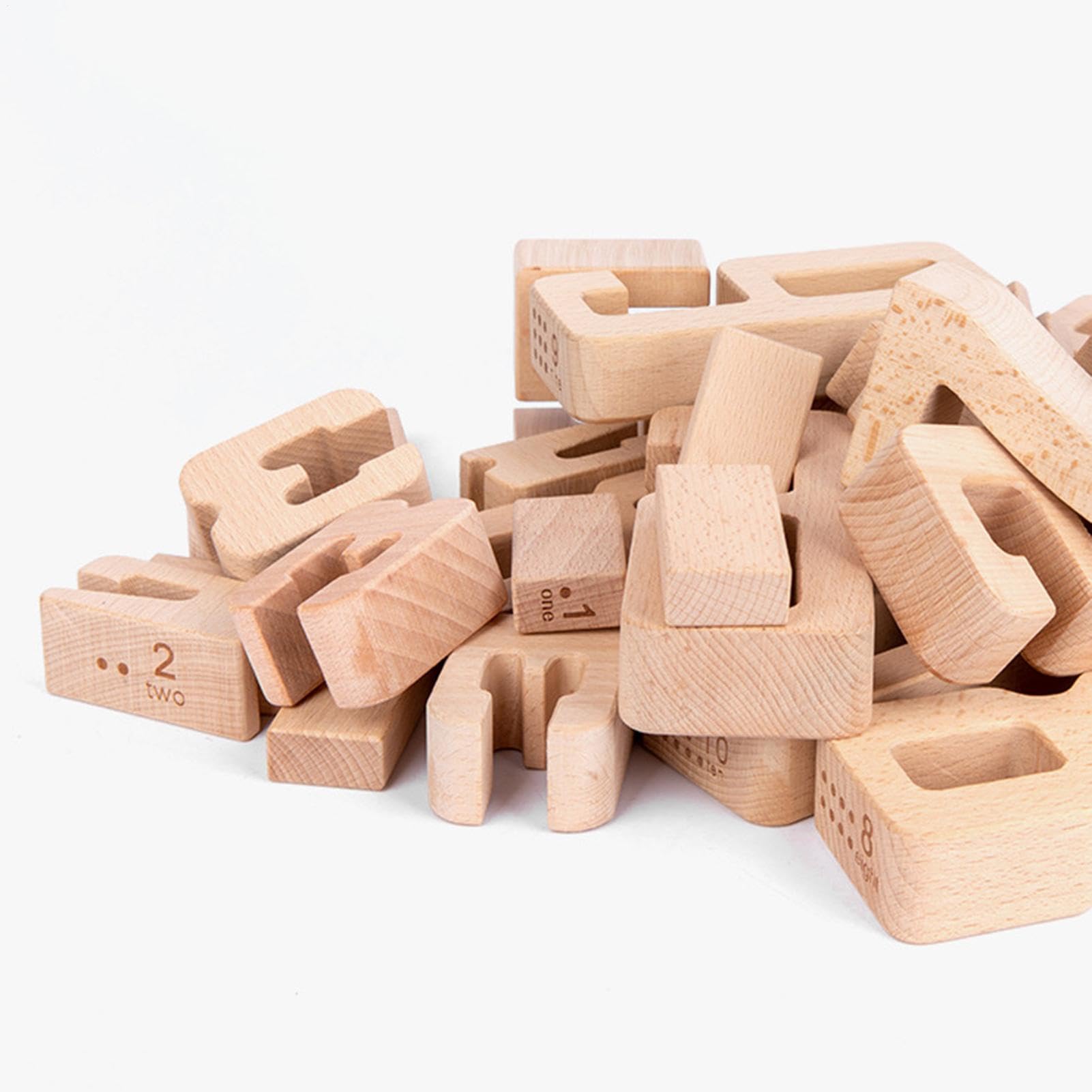 Zahlenblöcke Mathe Holz Mathespielzeug Zählen Sortieren Stapeln | Feinmotorische Entwicklung Pädagogisches Sortier- und Bauspiel für Vorschulkinder und Kleinkinder zum Frühlernen