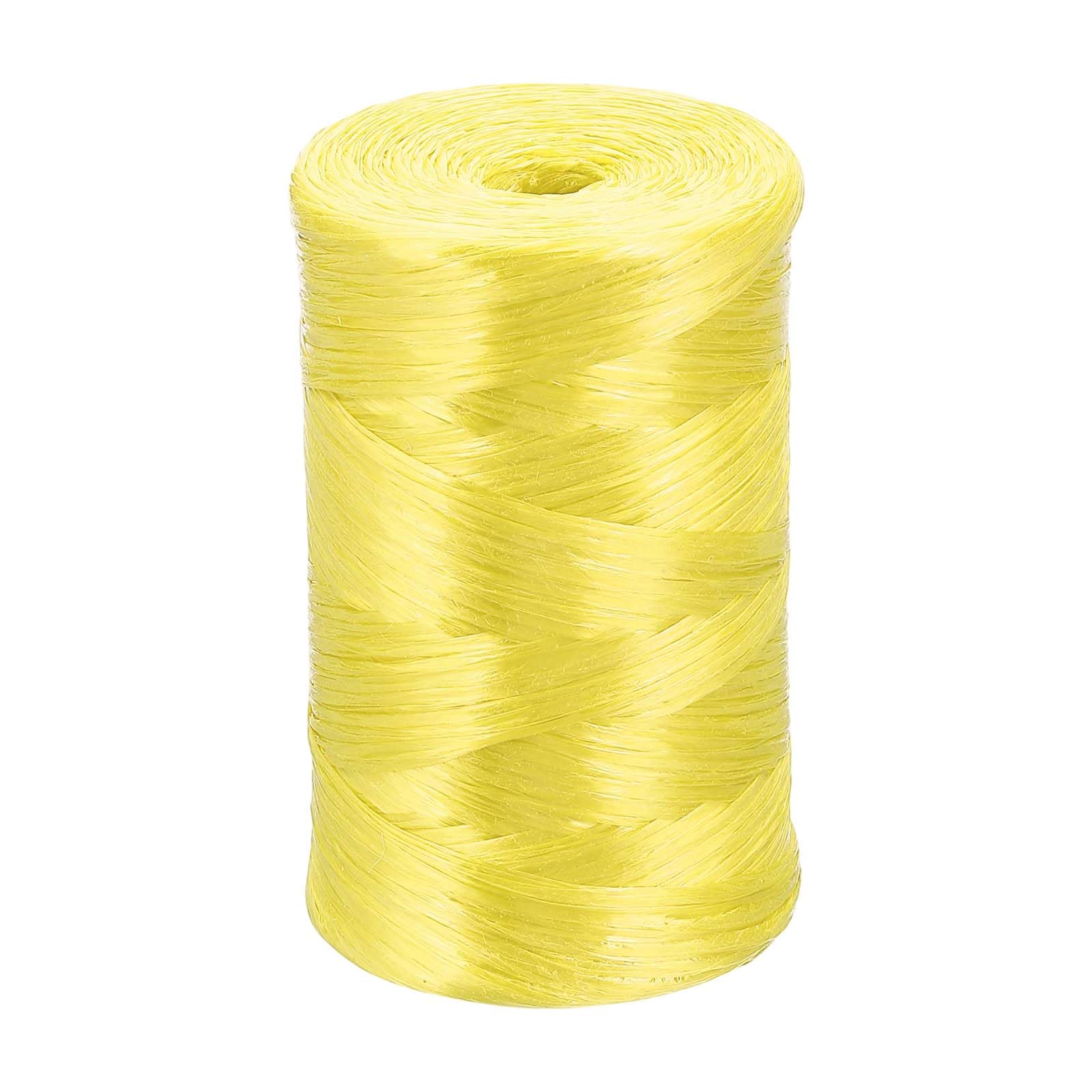 PATIKIL 420m Polyester Nylon Plastic Rope, Twine Household Bundles Ropes Roll for Gardening Packing Crafting DIY, Yellow