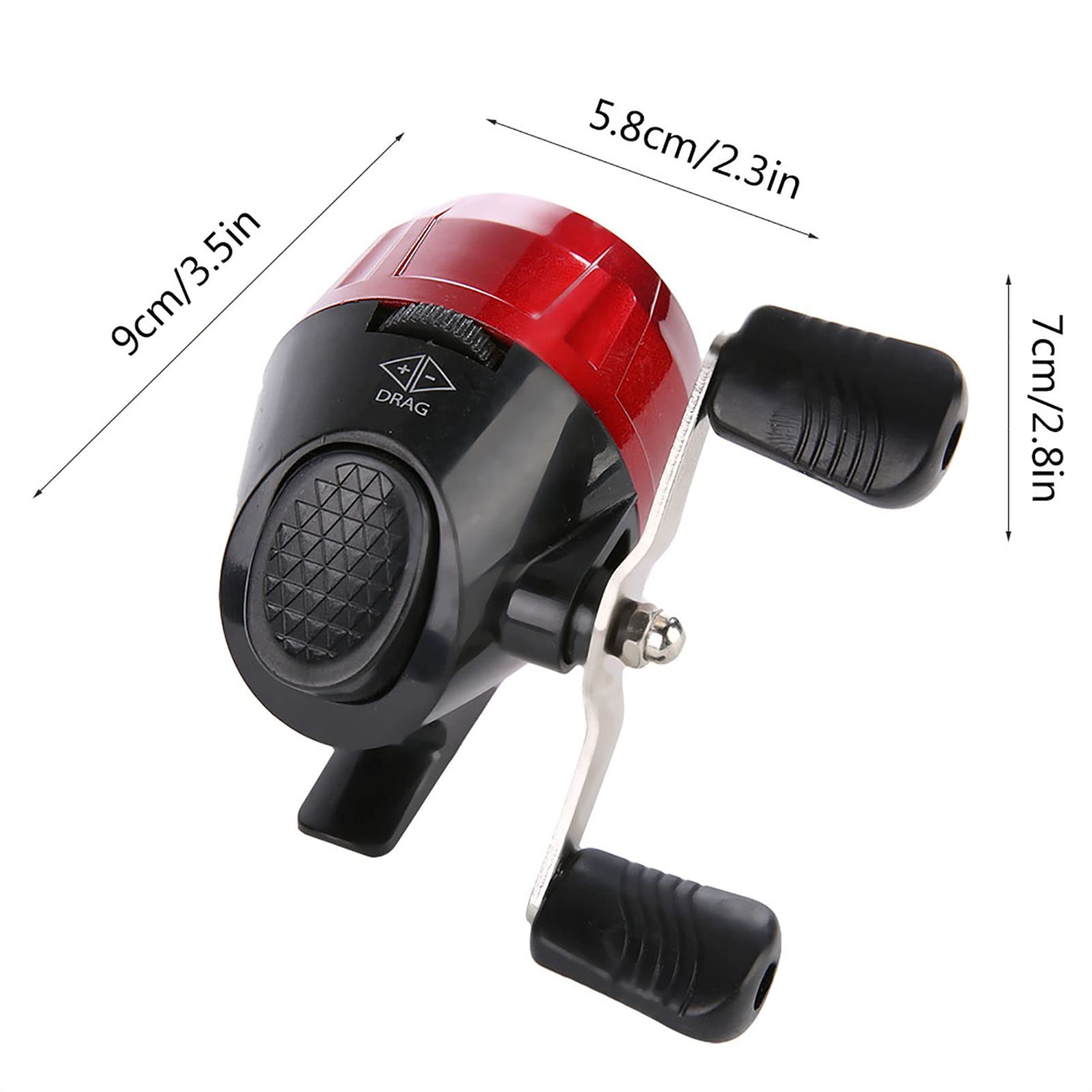 Carrete De Pesca Spincast Ligero - Con Balancín De Metal, Ideal Para Principiantes, Color Azul