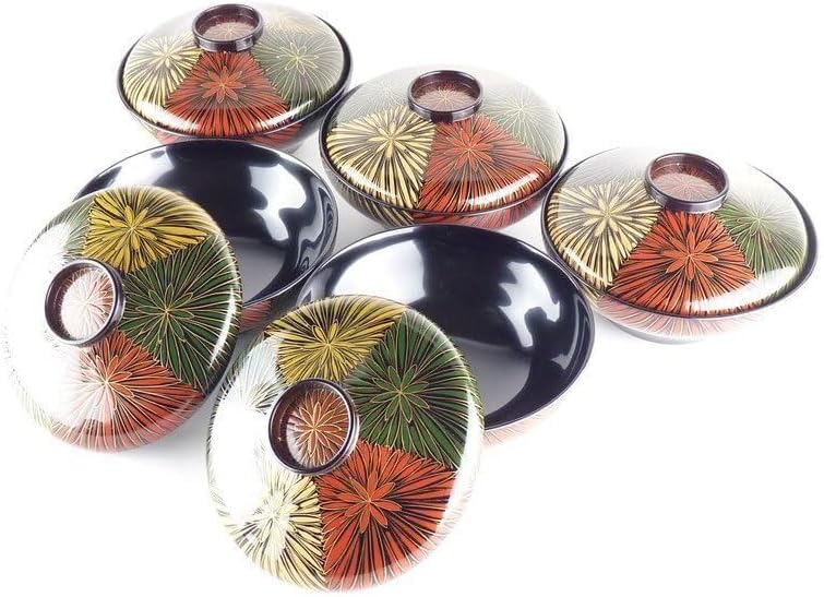 輪島塗 しのぶ草 小さいお椀5客 未使用 輪島塗 しのぶ草 小さいお椀5客