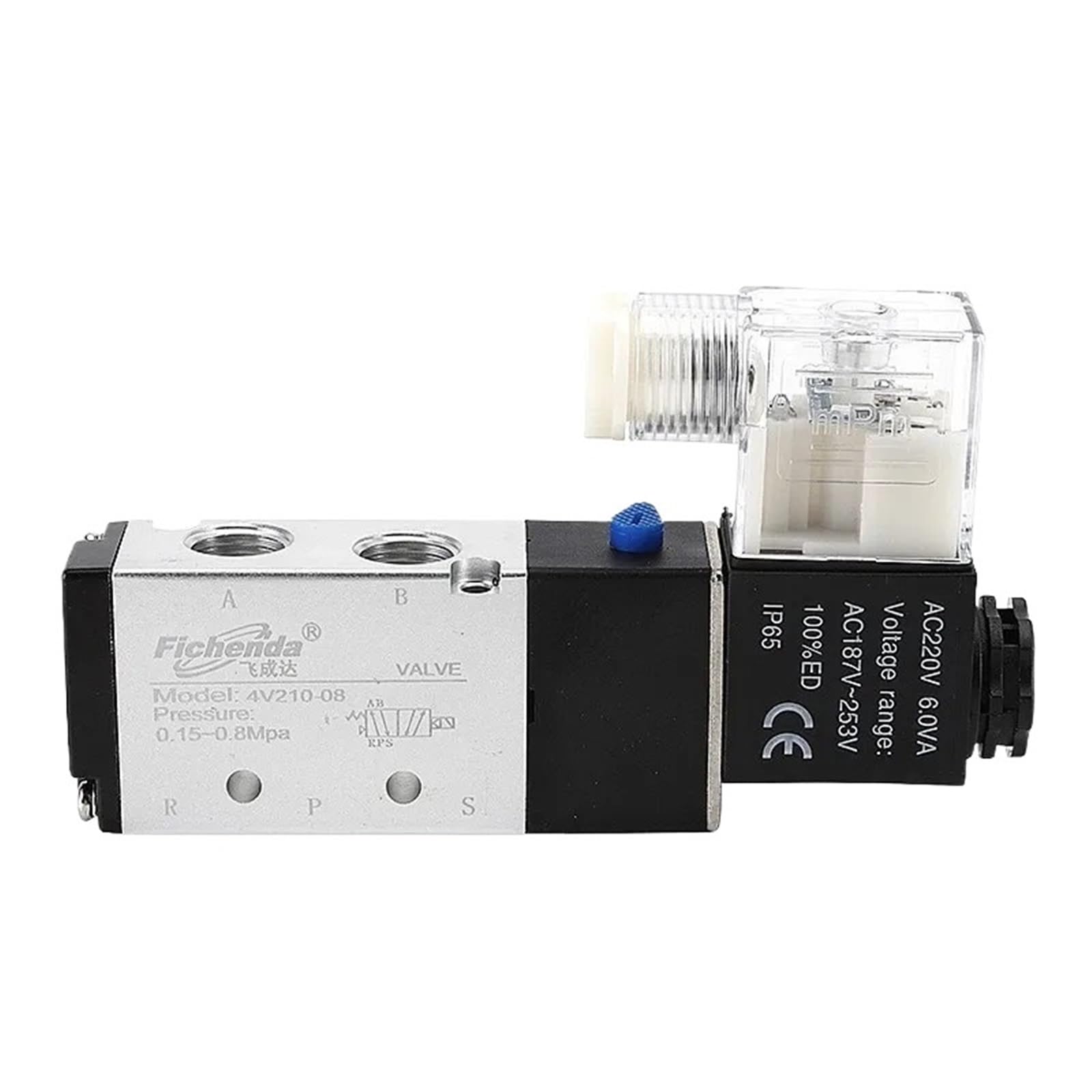 Électrovanne d'air 4V210-08 contre les blocages de flux pneumatiques industriels