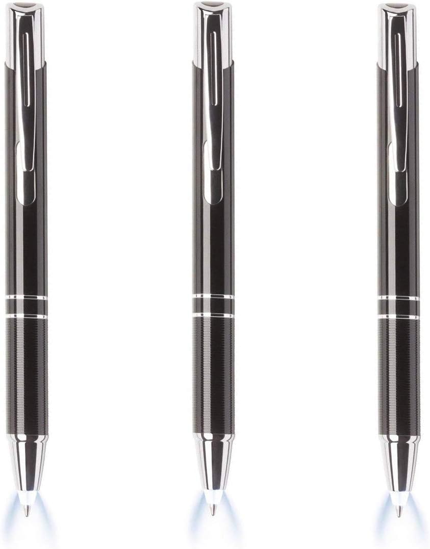 Pen with Light, Light Up Ballpoint Pen, Bright Lighted Pens for Writing in the Dark Led Light Flashlight Nurses Pen with Light Tip 3 Pack Penlight-White Light