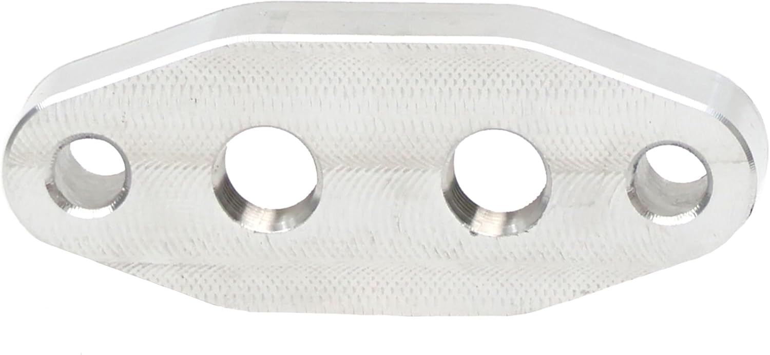 Bluegrass Performance Dual Port LS Oil Pan 1/8NPT Adapter Plate 6061 Billet Aluminum LS1 Turbo Supercharger Gauge Oil Feed Port