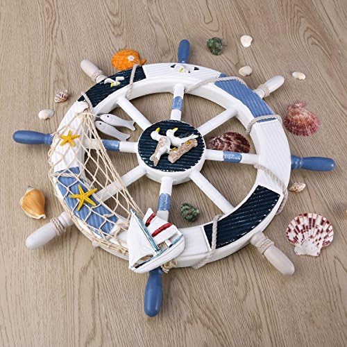 WINOMO Wall Decor Nautical Decor Nautical Boat Steering Wheel