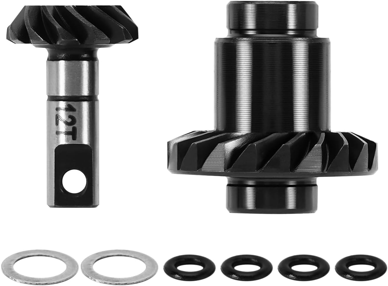 INJORA 20/12T Steel Alloy Helical Axle Overdrive Gear Set for 1/18 RC Crawler Redcat Ascent-18 Upgarde(1 Set)