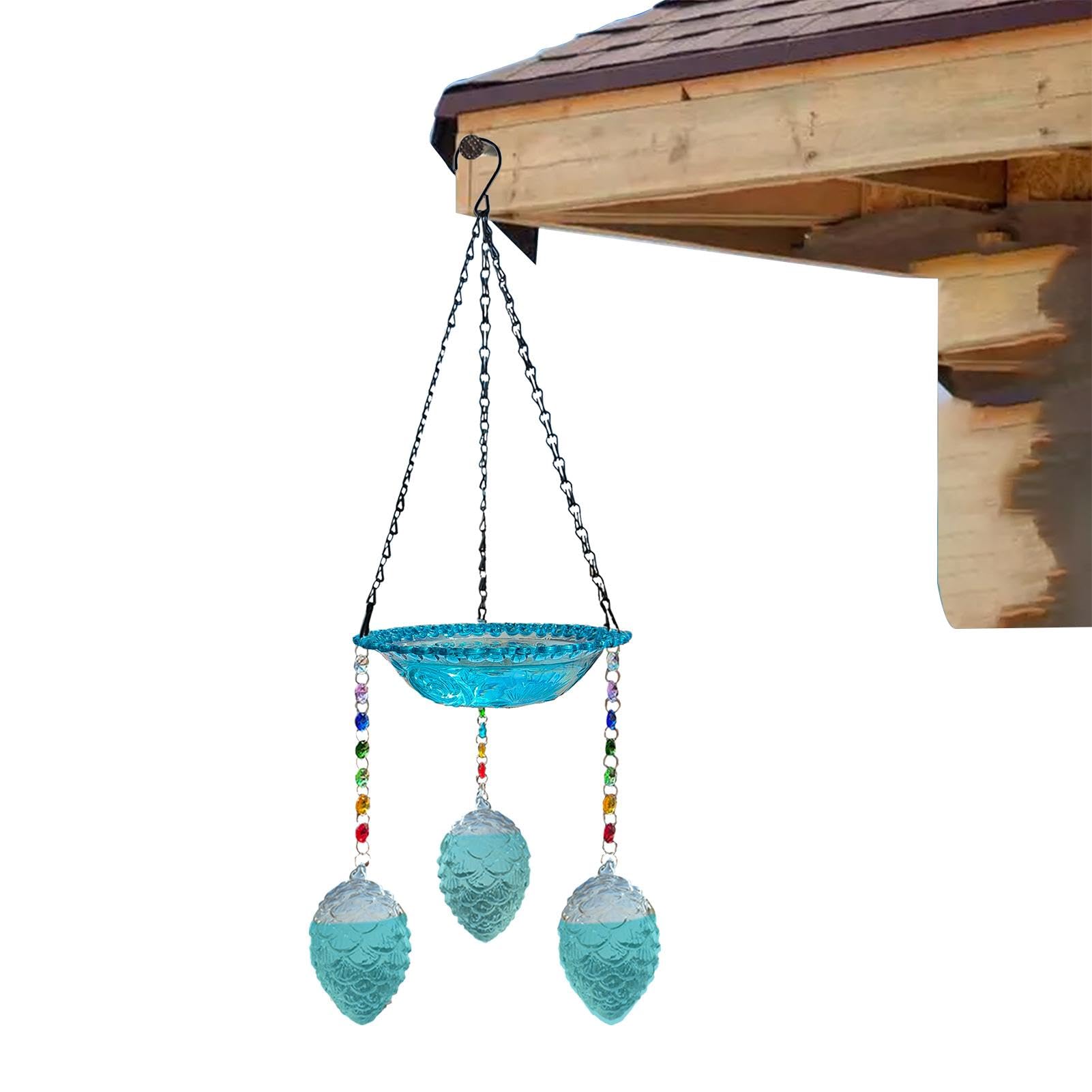Mangiatoia per Con 3 Ganci Per Vasi Da Giardino Decorativi | Bagno Per Alimentatori Di Da Cortile Adatto A Esterno Giardino Percorso Cortile Patio Prato Balcone Portico Terrazza E