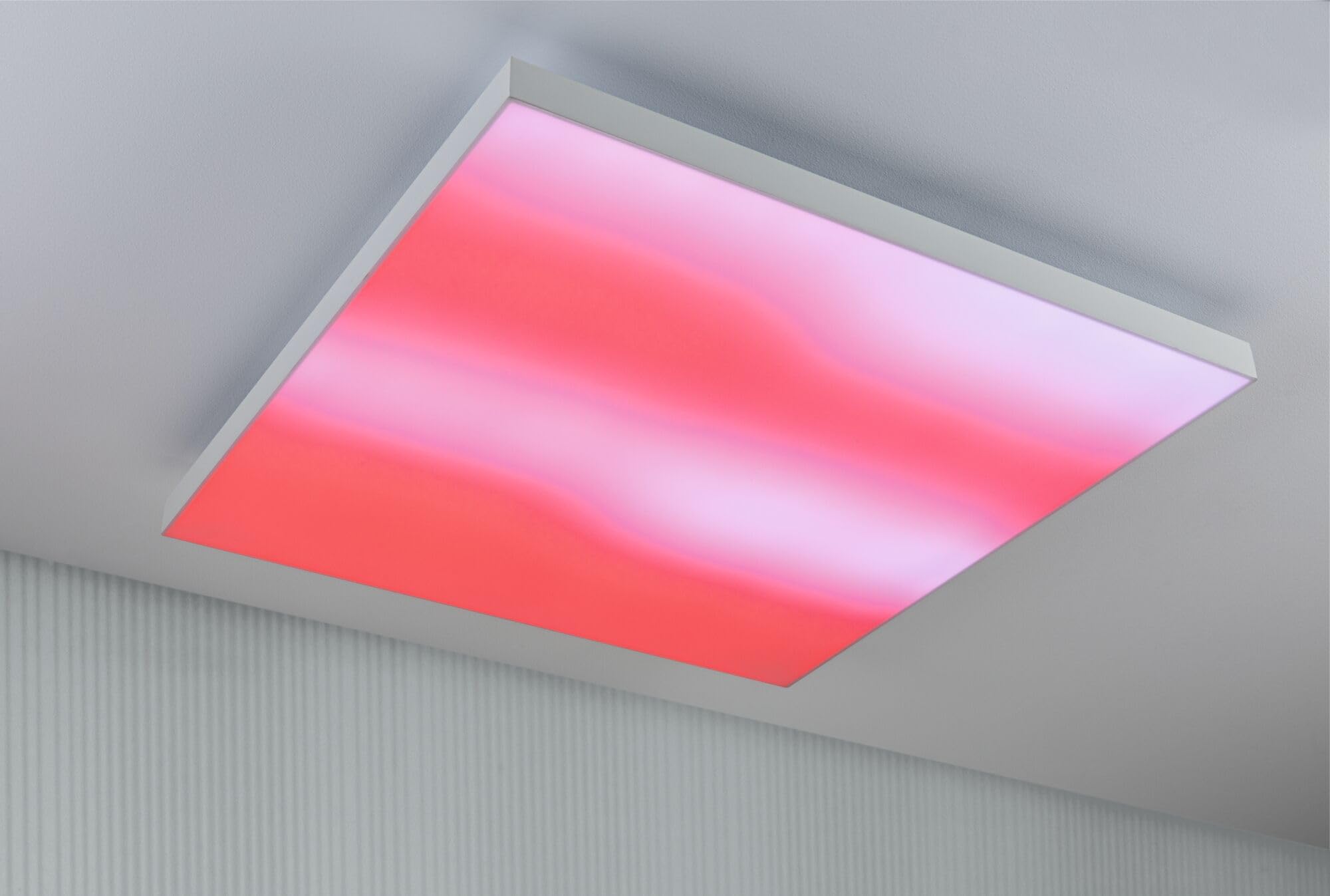 Paulmann 79910 LED Panel Loria Rainbow 595x595mm eckig incl. 1x31 W dimmbar dynamicRGBW Farbsteuerung Schwarz Metall Deckenleuchte 3000 K