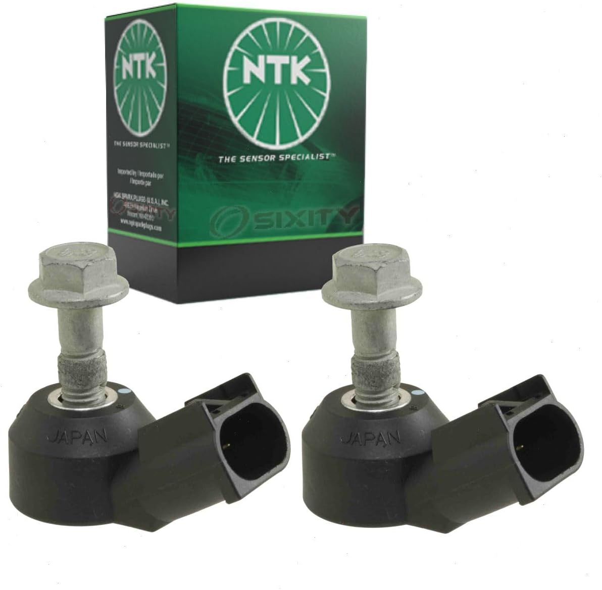 2 pc NTK Ignition Knock Detonation Sensors compatible with Chevrolet Impala 3.5L 3.9L 5.3L V6 V8 2006-2011