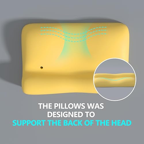 Miniatura 2 de RESTCLOUD Almohada de espuma viscoelástica de contorno, almohada cervical para aliviar el dolor de cuello, almohada ergonómica de espuma