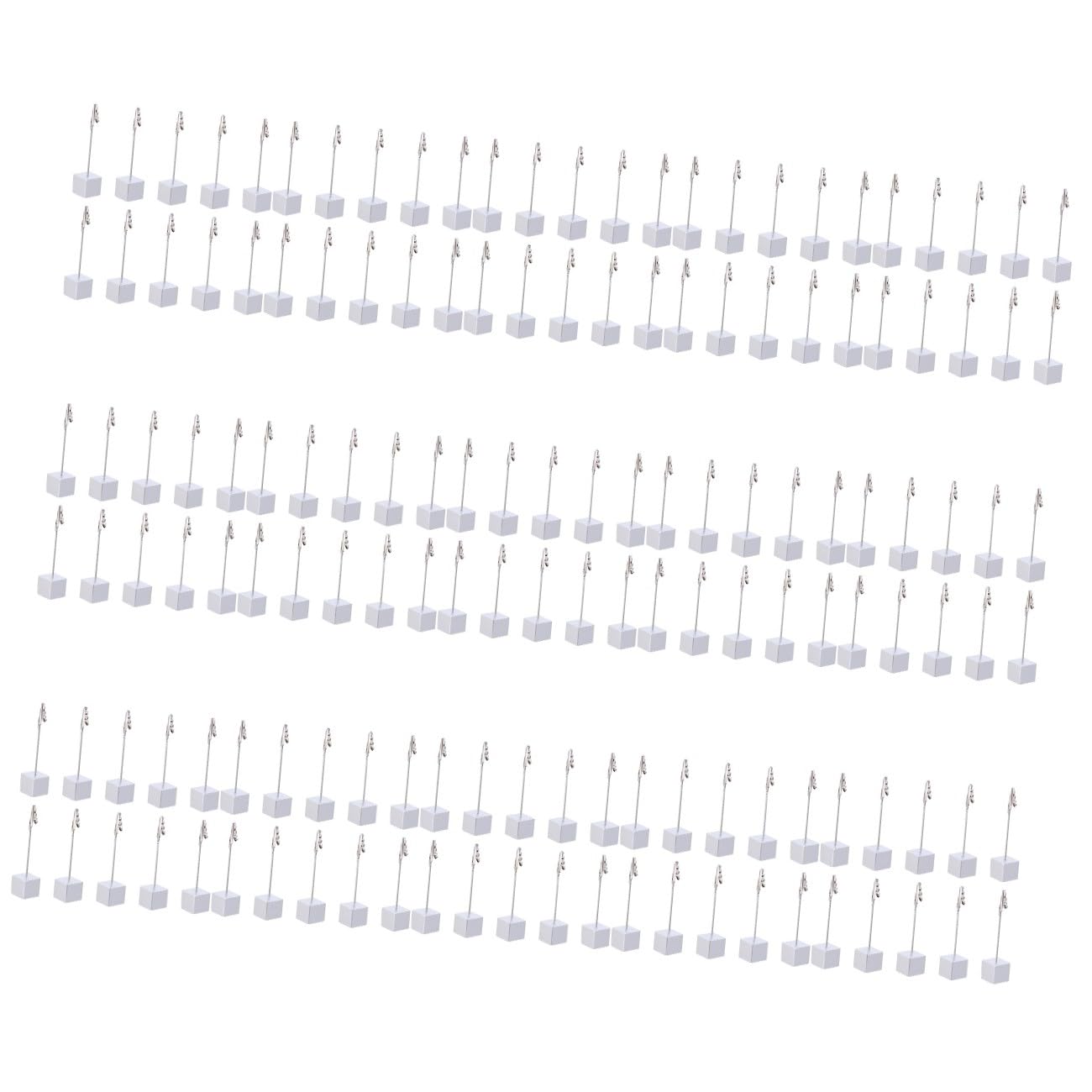 STOBOK 150 Pezzi Cartella Porta-Appunti Porta-Cubo Per Foto Base Per Cubo Di Carta Porta-Appunti Morsetto Per Appunti Segnaposto Clip Supporto Per Clip Per Foto Supporto Per Clip Per