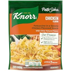 Knorr Chicken Fettuccine Pasta Sides 4.3oz, Quick Easy Meal, Side Dish, 1PK | Quick side dish for weeknight meals and easy meal prep; no artificial flavors; no preservatives; Chicken Fettuccine; 4.3 oz.