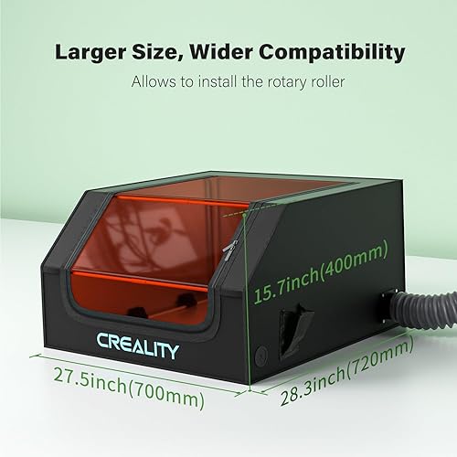 Miniatura 3 de Creality Carcasa para grabador láser, cubierta protectora para máquina de corte láser de humo, contra olores y ruido, con ventilación para
