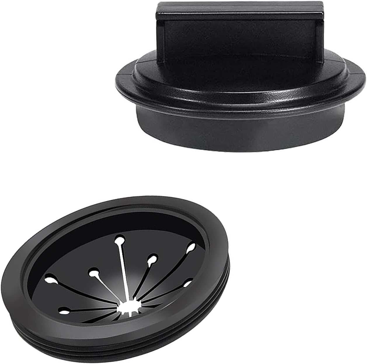 2 PCS/Set Garbage Disposal Splash Guards and Garbage Disposal Plug,Sink Baffle Drain Plugs Universal Rubber Food Waste Disposer in Sink Erator Garbage Disposal Splash Guard and Disposal Cover