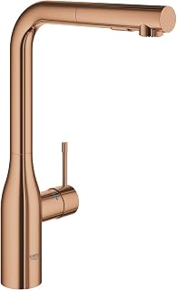 Grohe Essence Monomando de fregadero 1/2", Grifo de cocina, Caño alto, color Warm sunset (Cobre brillo), ref. 30270DA0